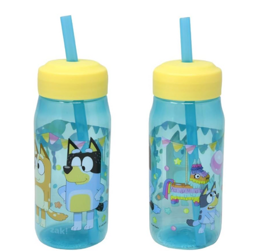 Bluey Water Bottle With Straw- Set Of Two