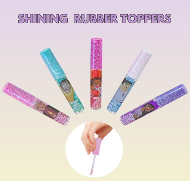Townley Girl Encanto 7 PK Kids Lip Gloss Set | Vegan Girls Makeup for Ages 3